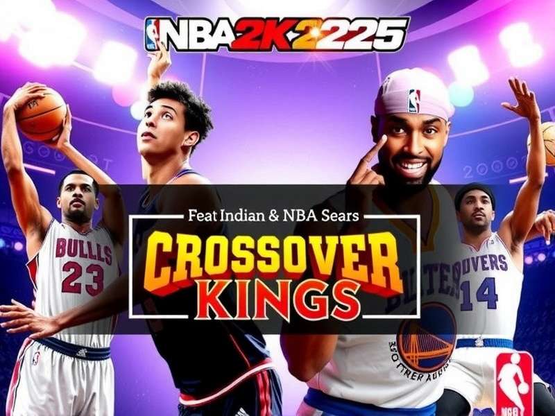 NBA 2K25 Crossover Kings Cover featuring Indian and NBA stars